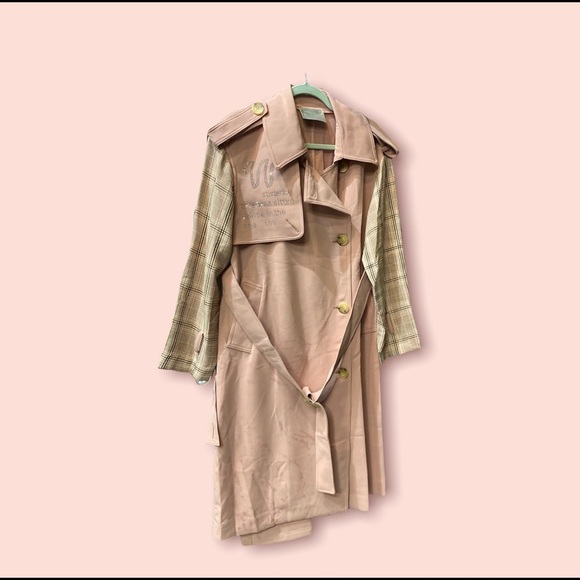 None Jackets & Blazers - Trench coat,pink trench coat, designer trench coat